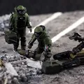 Tiges d'élimination des bombes à l'échelle 1/72 2 pièces soldats W modèle de bras de robot