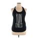 Nike Active Tank Top: Black Graphic Activewear - Women's Size X-Large
