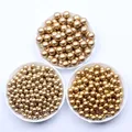 Perles rondes mat or argent mat 5 6 8mm perles de résine classiques pas de trou Imitation strass