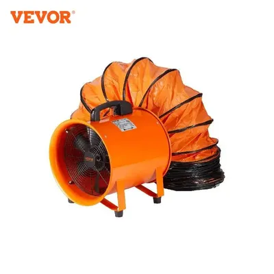 VEVOR-Ventilateur Industriel Portatif de 230W 10 Pouces avec un Tuyau de Conduit de 10m à