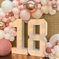 Boîte de remplissage de ballons avec lumière pour fête adulte décor de cadre de ballon figurine