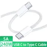 Câble de charge rapide de type C pour téléphone 2m PD 240W USB C vers USB C pour série lPhone 15