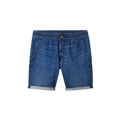 TOM TAILOR DENIM Herren Regular Jeans Shorts, blau, Uni, Gr. XXL