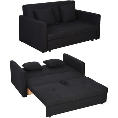 Homcom - Schlafsofa 2-Sitzer Sofa mit Bettfunktion, Polstersofa mit Stauraum, Rückenkissen, Image