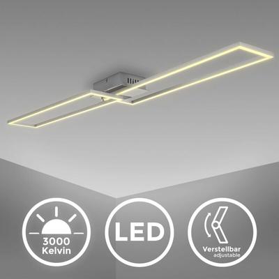Deckenlampe 110x24,8 cm - 40W, 4000lm, LED, warmweiß, silberfarbig Image