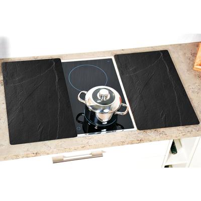 Kesper - Glas Herdplatten 2er Set Schneidebretter Küchenbretter Küchenzubehör 2 Stück Schiefer Image