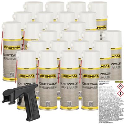 24x BREHMA Schutzwachs Spray transparent Unterbodenwachs Hohlraumwachs mit Griff