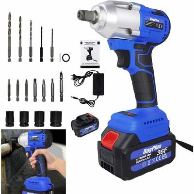 Day Plus - Akku-Schlagschrauber 1/2 Zoll, 420N.m Max Drehmoment, bürstenlose Power Impact Gun, Image