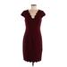 Adrianna Papell Cocktail Dress: Burgundy Dresses - Women's Size 8