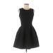 Maje Casual Dress - Mini High Neck Sleeveless: Black Dresses - Women's Size Small