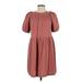 Universal Thread Casual Dress - Midi: Brown Solid Dresses - Women's Size Small