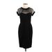 White House Black Market Cocktail Dress - Midi: Black Dresses - Women's Size 6