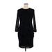 Lauren by Ralph Lauren Casual Dress - Sheath: Black Damask Dresses - Women's Size 14 Petite