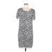 525 America Casual Dress - Shift: Gray Leopard Print Dresses - Women's Size Medium