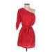 Karina Grimaldi Casual Dress: Red Solid Dresses - Women's Size X-Small