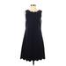 J.Crew Factory Store Casual Dress - A-Line: Blue Solid Dresses - Women's Size 4