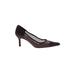 Nina Heels: Pumps Stiletto Cocktail Burgundy Print Shoes - Women's Size 9 - Pointed Toe