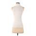 Enza Costa Sleeveless Top Ivory Turtleneck Tops - Women's Size Small