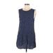 Mango Casual Dress - Shift: Blue Stars Dresses - Women's Size Medium