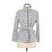 Liz Claiborne Jacket: White Stripes Jackets & Outerwear - Women's Size Medium Petite