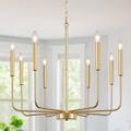 Farmhouse Candle Chandelier 6-Light 26.2 for Living Room, Rustic Industrial Pendant Ceiling Light fixture, Vintage Ceiling Hanging Lamp for Bedroom Hallway Kitchen Dining Room Foyer 110-240V