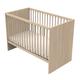 Lit bébé 120x60 à barreaux en bois décor chêne suave