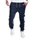 Homme Joggings Pantalon Jogger Pantalon Cordon Couleur Pleine Toute la longueur du quotidien Des sports Sortie Actif Vêtement de rue Noir bleu marine Micro-élastique