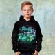 Sweat à capuche et Sweat Pullover Garçon Enfants manche longue 3D effet Graphic à imprimé arc-en-ciel 3D Print Avec poches Noir Enfants Hauts Actif basique 4-12 ans