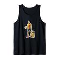 Volleyball player dog beach cool for men and women net spike Tank Top