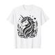 Schwarz-Weiß-Einhorn, lustiges Einhorn-Tierliebhaber T-Shirt