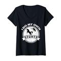 Damen I Do My Own Stunts Horse Lover Funny Get Well Soon Gift T-Shirt mit V-Ausschnitt