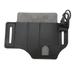 EDC Multitool Sheath High Capacity Soft Texture Black Smooth Leather Belt Pouch for Men