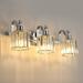 Modern Crystal Bathroom Light Fixtures-Chrome Vanity Lights Crystal Splicing with Metal Support Bathroom Lighting Fixtures Over Mirror Vanity Lighting Fixtures for Bedroom Living Room