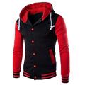 Teissuly Men s Fashion Casual Jacket Outdoor Single-breasted Jacket Tooling Baseball Uniform Jacket