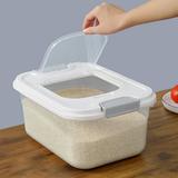 Cevemin Rice Sealed Bucket Transparent Rice Bucket 10 Pounds of Rice Storage Bucket Insect-proof Plastic Rice Box Rice Tank Flour Storage Bucket for Cereal Grain Oatmeal Dry Pet Dog Food