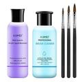 AIJIMEI Acrylic Monomer Liquid NG01 Kit 2 fl.oz Acrylic Liquid Nail System Manicure Tools Acrylic Monomer with 1.4 fl.oz Nail Brush Cleaner and Acrylic Nail Brush