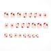 Bradem Fake Nailsvalentines Day Pre Ss On Nails Short Square Heart Fak E Nails Red Hearts White Dot Acrylic Nails Kit Nude Glossy Gel Manicure Valentines Decoration Stick Glue On Nails Tip 24 Pcs