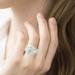 TOOPTY Fashion 3PCS Set Natural Turquoise Diamond Rings Mother s Day Birthday Gift Jewelry for Women