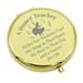 Dance Teacher Appreciation Gift NG01 for Women Compact Makeup Mirror Dancer Gifts Dance Teacher Gift Dance Assistant Gifts Thank You Gifts Folding Makeup Mirror Retirement Birthday (Gold)