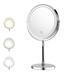 Hehasi 8 Lighted Makeup NG01 Mirror Dimmable Touch Screen Mirror with 3 Color Lighting Brightness Adjustable Makeup Mirror 360Â° Rotation Rechargeable Double Sided Magnifying Mirror(1x/10x)