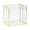 2/3/4 Compartment Makeup Brush Holder Vintage Style Brass and Glass Organizer Storage Solution with Base & Taller Center Slot for Makeup Crafts& More