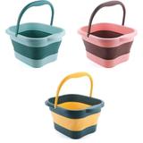 3 Pcs Foot Spa Basin Foot Soak Basin Foldable Foot Bath Tool Collaps_ible Pedicure Bowl With Carry Handle Spa Basin For Soaking Stress Relief Portable Tub Basin Tools Foot Spa Foldable Footbath Tub