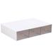 Desktop Organizer with 3 Drawers Clear Box Small Office Storage Box Table Debris Holder ( White )