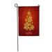LADDKE Christmas New Year Sparkling Golden Snowflakes Make Tree Shape Garden Flag Decorative Flag House Banner 12x18 inch