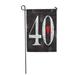 LADDKE Red Birthday Vintage Number 40 Effects 40Th Party Happy Garden Flag Decorative Flag House Banner 28x40 inch