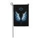 KDAGR Feathers Light Artistic Blue Angel Wings on Angelic Author Billet Garden Flag Decorative Flag House Banner 12x18 inch