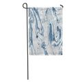 LADDKE Watercolor Marble Dark Blue Colour Beautiful for Creative of Modern Garden Flag Decorative Flag House Banner 12x18 inch