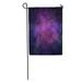 LADDKE Pink Dark Universe Filled Stars Nebula and Galaxy Blue Space Sky Deep Garden Flag Decorative Flag House Banner 12x18 inch