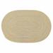 Colonial Mills 2 x 4 Yellow and Gray All Purpose Handcrafted Reversible Oval Area Throw Rug
