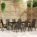 9 Piece Patio Dining Set Black Outdoor Furniture Sets Outdoor Patio Set Backyard Furniture Suitable for Balcony Deck Patio